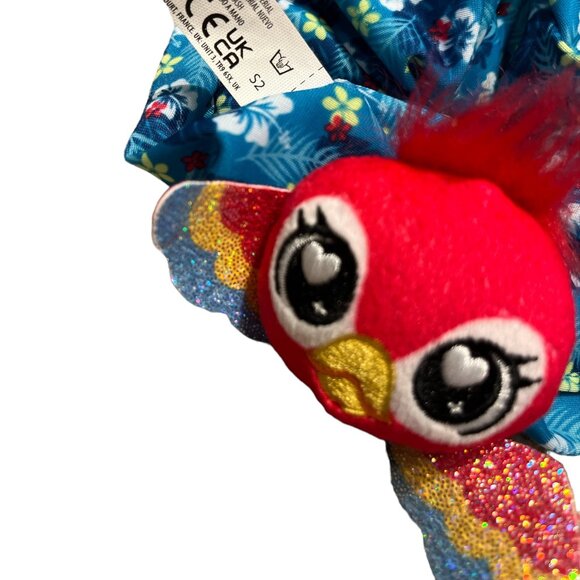SCRUNCH MIEZ GIANTZ 6" Bird Hair Scrunchie Wear on the Wrist Backpack Clip - Picture 4 of 12